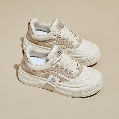 秋季小白鞋新款韩版ins潮女学生厚底增高板鞋休闲鞋街拍_0