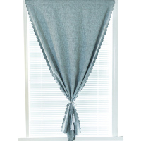 美帮汇小窗户窗帘布免打孔安装魔术贴粘贴式短窗遮光懒人网红款避光遮阳