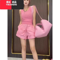YIBUSHENG新款2024欧货辣妹休闲裤显瘦薄款冰丝速干短裤女大口袋工装裤女