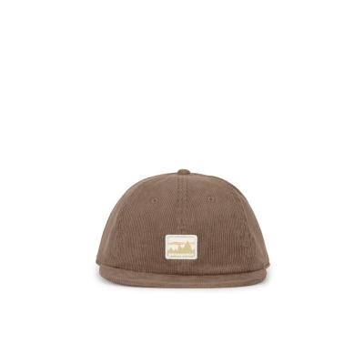  PATAGONIA再生渔网六片帽有机棉灯芯绒帽檐休闲百搭男士沙滩户外 棕色