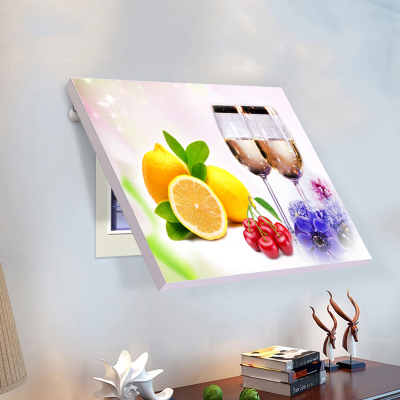 舒厅简约现代遮挡电表箱装饰画免打孔配电箱挂画掀盖式欧式客厅餐厅玄关电源总开关电闸箱盖板装饰盒水果80*60cm