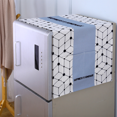 冰箱防尘罩防尘布盖布保护罩微波炉洗衣机烘焙精灵双开单开冰箱罩盖巾