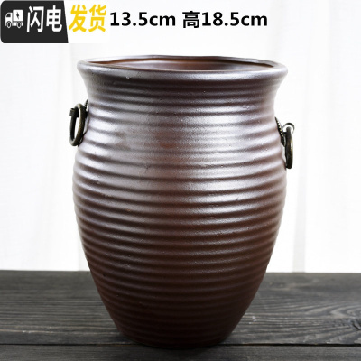 三维工匠法师花盆大号特大老桩高盆复古透气创意简约陶罐粗陶陶瓷多肉花盆 造物老庄盆-22 大花盆容器
