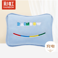 彩虹免洗加厚亲肤绒暖水袋T614-L 蓝色