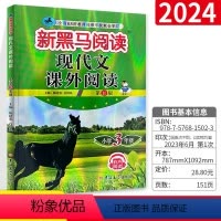 [正版]2024新黑马阅读三年级 语文同步阅读理解训练题 小学阅读理解专项训练书练习册3年级上下册课外新黑色马现代文阅