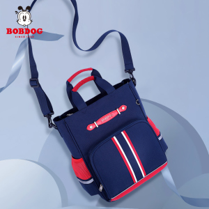 巴布豆BOBDOG 小学生补习袋中学生手提袋书袋女童补课包单肩书包斜挎