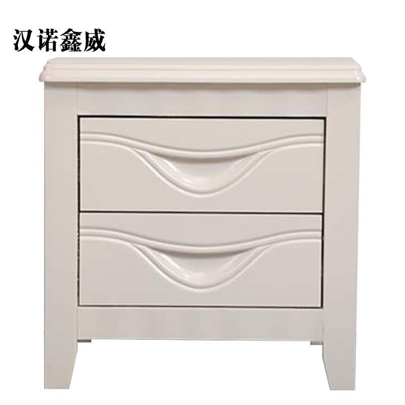 汉诺鑫威床头柜简约现代卧室床边储物柜升级款白色50*41*50cm