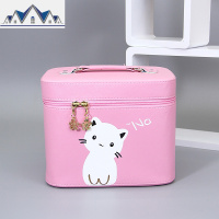 2020化妆包小号便携大容量可爱多功能少女心化妆箱简约网红收纳包 三维工匠