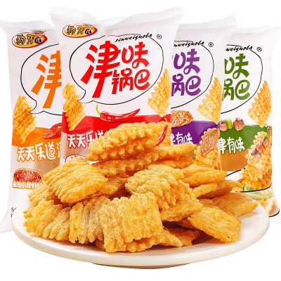 狗牙儿津味锅巴150g*4包麻辣烧烤味酥脆锅巴老式怀旧零食天津特产