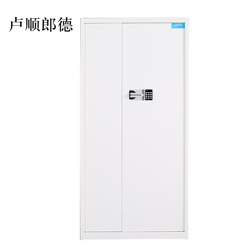 卢顺郎德保险柜铁皮资料柜矮柜办公室储物柜通门白色国宝锁900*420*1850