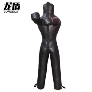 龙盾消防训练双腿假人 柔术格斗MMA6吊挂式泰拳人形沙袋1.6m 黑35KG