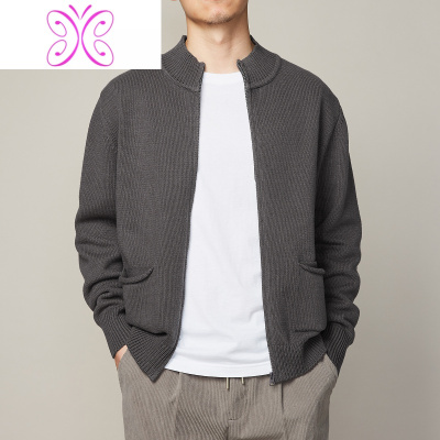 YUANSU男装2020秋冬季新款立领拉链针织外套男士开衫毛衣夹克2703毛衣