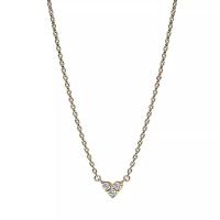Pandora闪耀镀层心形锆石女士项链精致优雅饰品