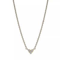 Pandora闪耀镀层心形锆石女士项链精致优雅饰品