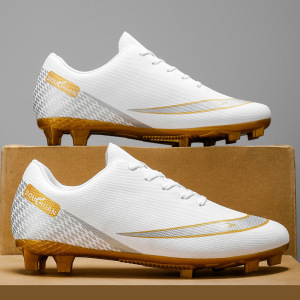 男女同款秋季新款简约休闲运动轻便舒适透气户外缓震套脚pu足球鞋