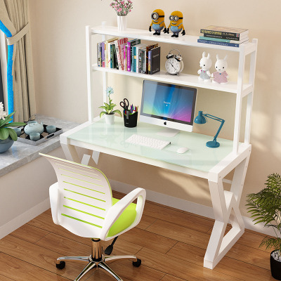 电脑台式桌家用经济型书桌简约现代组合书架办公桌简易桌子写字桌