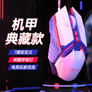 [补贴10%]静鼠标游戏办公有线机械台式电脑笔记本电竞技王牧马人网吧声