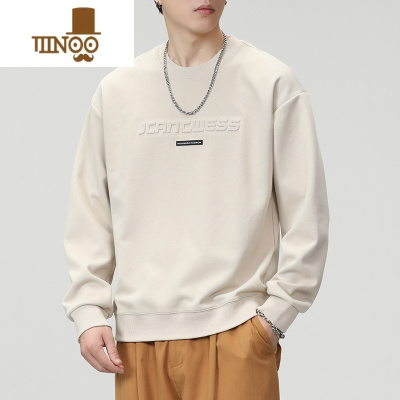 YANXU卫衣潮牌男夏款感圆领长袖T恤美式潮流痞帅上衣服男款