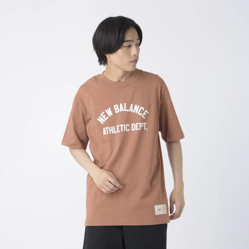 新百伦(New Balance)经典美式运动风宽松短袖T恤休闲百搭学院风男