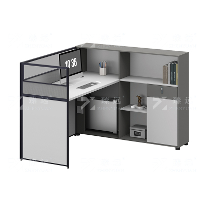 臻远 ZYGW-076屏风工作卡位职员桌办公桌 L型单人位