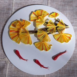 维诺亚银杏手工diy礼品衍纸画材料包成品创意自制礼物装饰画简单款