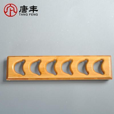 家柏饰(CORATED)竹制杯架功夫茶具茶道茶盘零配沥水品茶杯收纳放茶具的架子Z