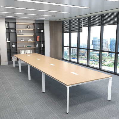 臻远ZY-SG08简约会议桌洽谈桌接待室会议室长条桌苏格台架6000*1500