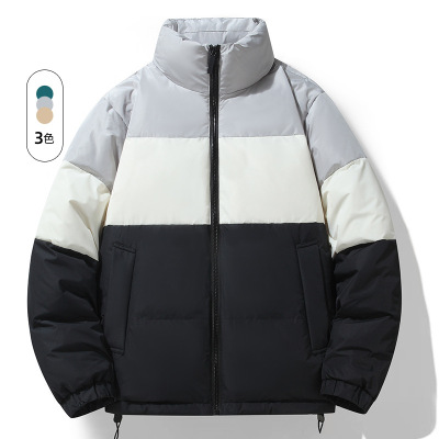 羽绒服男女同款冬季新款情侣90%白鸭绒立领加厚保暖外套男面包服
