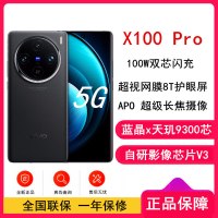 vivo X100 Pro 辰夜黑 16GB+1TB 蓝晶x天玑9300旗舰芯 蔡司影像 LPDDR5X闪存 100W双芯闪充 5G拍照 全新自研影像芯片V3 手机