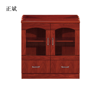 正斌胡桃色餐边柜简约茶水柜二门800*400*860[工厂现做 7天内发货]