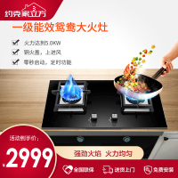 约克家立方燃气灶天然气双眼灶台式JZY/T-YK-ZJ5嵌入式台嵌两用双灶灶具煤气灶不锈钢面板高能猛火