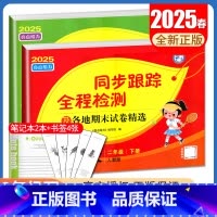 语文数学2本套装 [正版]2025春亮点给力同步跟踪全程检测 二年级下册语文数学江苏 人教版苏教版2年级下试卷 同步小学