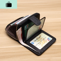 新款女士钱包短款多功能卡包女式一体牛皮夹子男士皮驾驶证皮套NEW LAKE