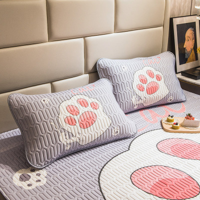 美帮汇泰国乳胶凉席三件套1.8m床可水洗机洗折叠1.5米夏季空调冰丝席子