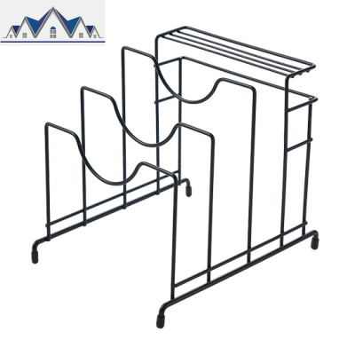 铁艺锅盖架坐式多层菜板架案板架 厨房放锅盖置物架砧板架 三维工匠