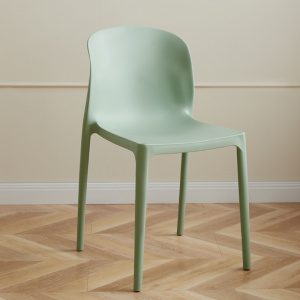 鑫环境 塑料椅子靠背凳子加厚家用可叠放北欧餐桌椅现代简约收妆椅