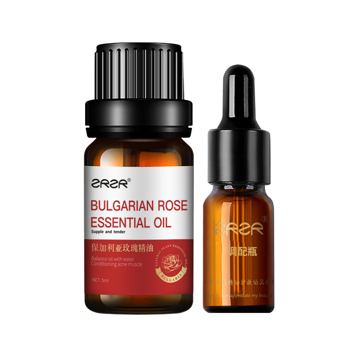 ZRZR保加利亚玫瑰单方精油5ml面部按摩精油脸部亮肤补水保湿提拉紧致