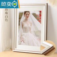 敬平大相框装裱画框现代简约定制任意尺寸挂墙24寸4K拼图框外框16寸30 珍珠白色 24寸挂式 [可放50.8*60.9