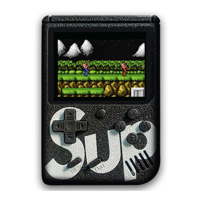 霸王小子迷你复古游戏机PSP掌机FC经典怀旧儿童益智亲子互动双人游戏机俄罗斯方块机抖音同款礼物黑色SUP双人版