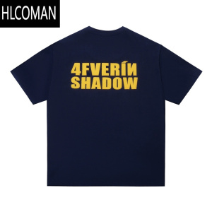 HLCOMAN260克美式街头字母印花短袖T恤男夏季新款宽松半袖上衣服