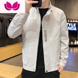 七斓夹克男士2022新款韩版潮流立领帅气工装外套百搭棒球上衣服