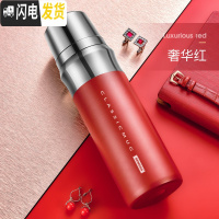 三维工匠超大容量保温杯1000男316不锈钢大号水杯子便携旅行户外水壶1 奢华红