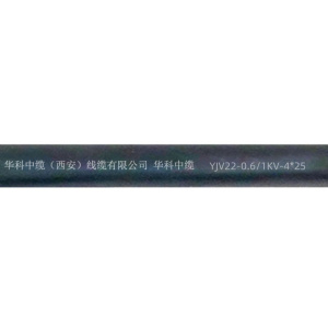华科中缆铠装铜芯低压线YJV22 米