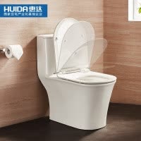 惠达HUIDA普通马桶6218P 大冲力坐便器家用喷射虹吸静音圆水箱马桶轻薄快拆盖板