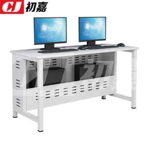 初嘉(CJ)钢架电脑桌培训桌机房电脑桌学习桌课桌 双人位A款