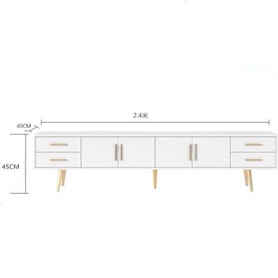 北欧轻奢ins风电视柜茶几组合简约小户型客厅白色1.8米后现代地柜