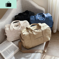 原宿帆布斜跨包包女韩国ins单肩休闲布袋潮小容量短途手提旅行包NEW LAKE女士单肩包