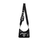 普拉达(PRADA)亮片装饰可调节肩带多功能单肩包斜挎链条手提两用