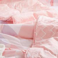 美帮汇全棉夏凉被空调被全棉少女夏季薄被子粉红假期