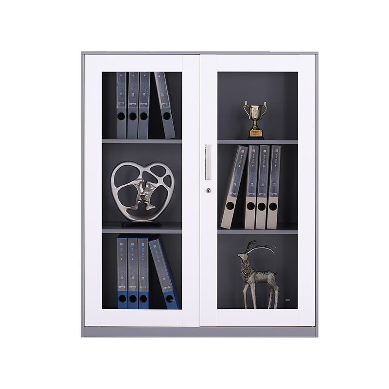 企诺玻璃门矮柜文件柜资料档案柜QNGA19A1-05GW